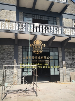 寧波古建筑鐵藝大門鐵藝?yán)箱摯安ＡчT